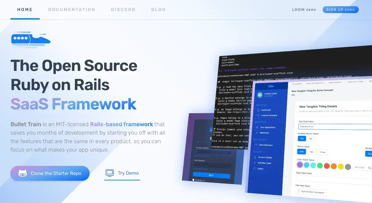 Bullet Train SaaS Starter Kit